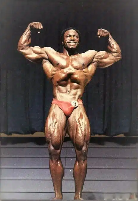 Lee Haney vacuum pose